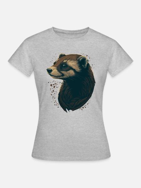 Frettchenliebhaber - Frauen T-Shirt - Grau meliert