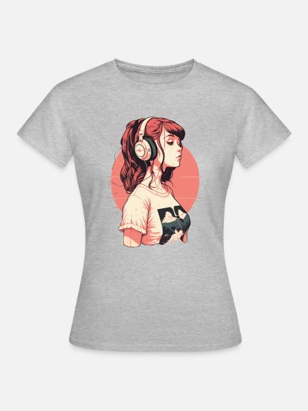 Lofi - Frauen T-Shirt - Grau meliert