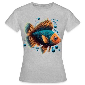Poissons d’eau profonde - T-shirt Femme - gris chiné - Devant - AI Model Female 172 dark (172cm)