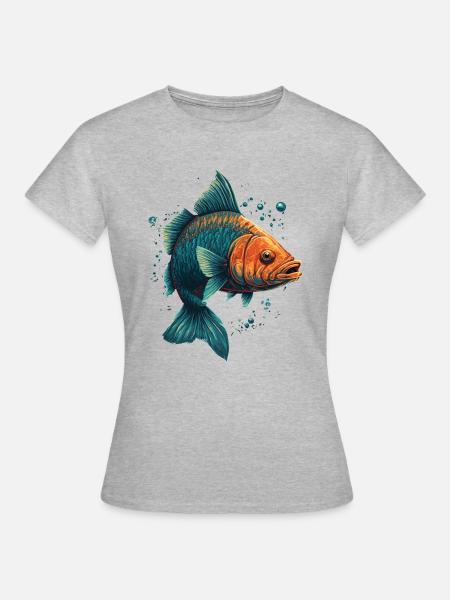 Hecht - Frauen T-Shirt - Grau meliert
