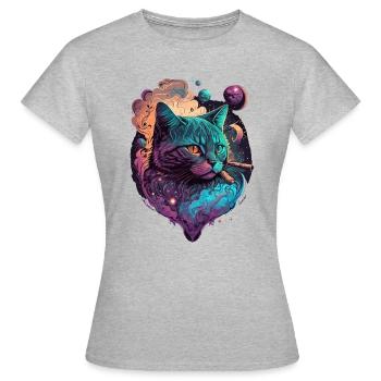 Chat sympa - T-shirt Femme - gris chiné - Devant - AI Model Female 172 dark (172cm)
