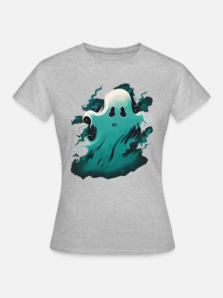 Ghost Design - Frauen T-Shirt - Grau meliert