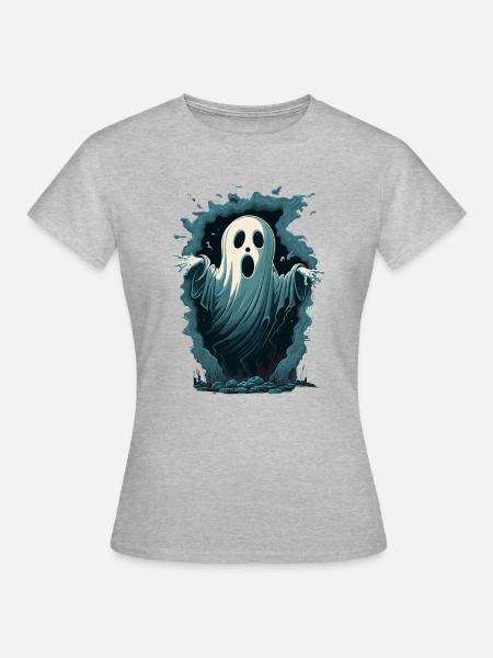 Geisterportal - Frauen T-Shirt - Grau meliert