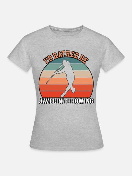 Rather Be Javelin Throwing - Frauen T-Shirt - Grau meliert