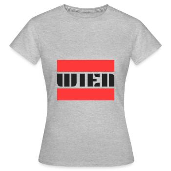 Wien! - Frauen T-Shirt - Grau meliert - Vorne - AI Model Female 172 dark (172cm)