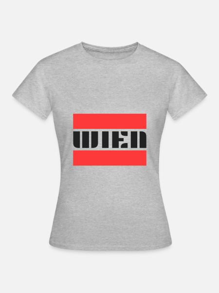 Wien! - Frauen T-Shirt - Grau meliert