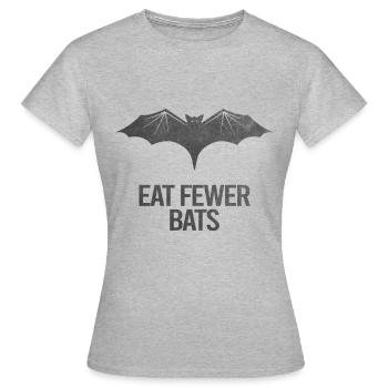 Mangez moins de chauves-souris - T-shirt Femme - gris chiné - Devant - AI Model Female 172 dark (172cm)