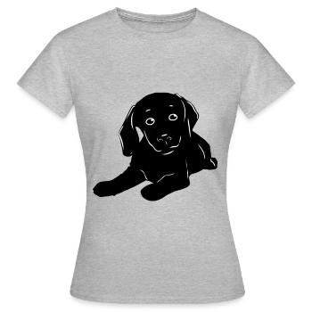 Chiens Bébé Chien Animaux De compagnie Enfants Enfant Chien - T-shirt Femme - gris chiné - Devant - AI Model Female 172 dark (172cm)
