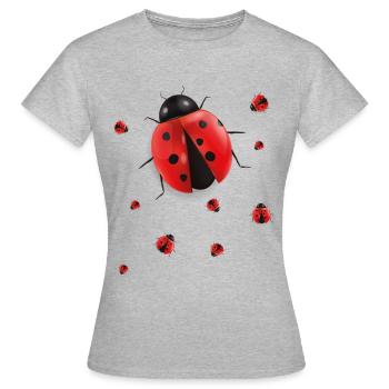 Ladybug - Women's T-Shirt - heather grey - Front - AI Model Female 172 dark (172cm)