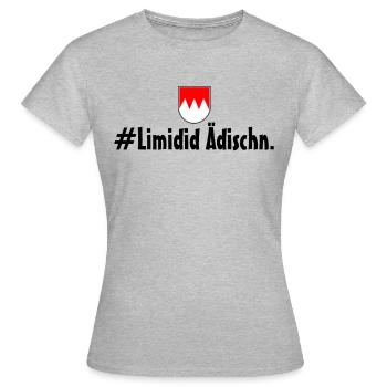 Limidid Ädischn Franke Fränkisch Franken Wappen Lu - Frauen T-Shirt - Grau meliert - Vorne - AI Model Female 172 dark (172cm)