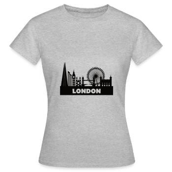 Toits de Londres - T-shirt Femme - gris chiné - Devant - AI Model Female 172 dark (172cm)
