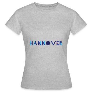 Hannover Geometrie - Frauen T-Shirt - Grau meliert - Vorne - AI Model Female 172 dark (172cm)