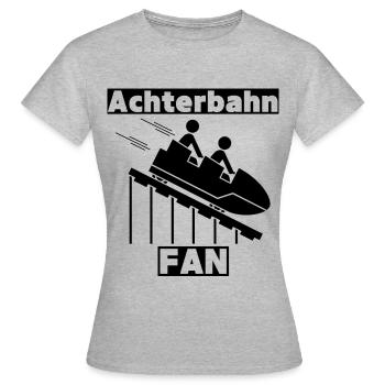 Achterbahn Fan Freizeitparks Adrenalinjunkie - Frauen T-Shirt - Grau meliert - Vorne - AI Model Female 172 dark (172cm)