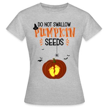 Bébé Halloween Dicton Costume Grossesse - T-shirt Femme - gris chiné - Devant - AI Model Female 172 dark (172cm)