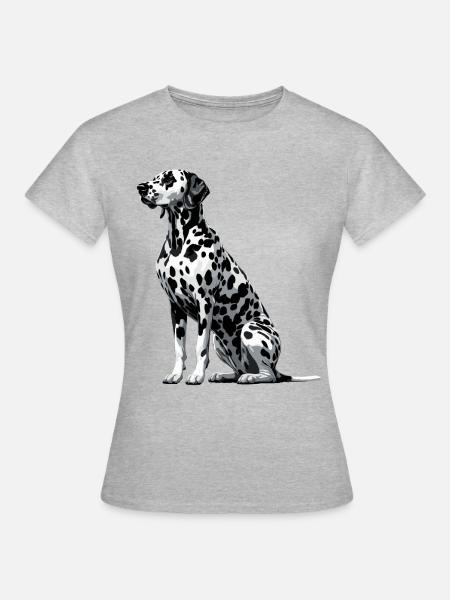 Dalmatiner - Frauen T-Shirt - Grau meliert