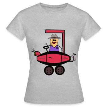 Cacahuète Permis De Conduire De Voiture Écrou Conducteur - T-shirt Femme - gris chiné - Devant - AI Model Female 172 dark (172cm)