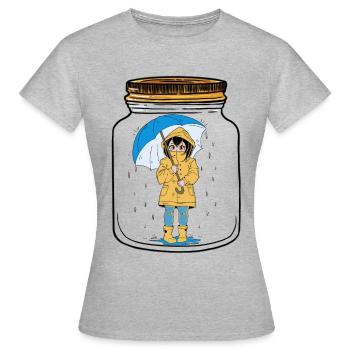 Girl Umbrella Weather - Women's T-Shirt - heather grey - Front - AI Model Female 172 dark (172cm)