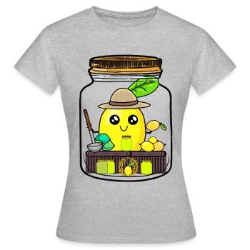 Zitronen Lemtonen Saft Verkäufer Zitrone Kind - Frauen T-Shirt - Grau meliert - Vorne - AI Model Female 172 dark (172cm)