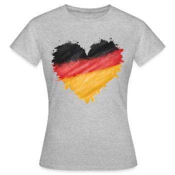 Allemagne Allemagne Allemand GER Almanya Alemania - T-shirt Femme - gris chiné - Devant - AI Model Female 172 dark (172cm)