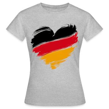 Allemagne Allemagne Allemand GER Almanya Alemania - T-shirt Femme - gris chiné - Devant - AI Model Female 172 dark (172cm)