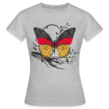 Allemagne Allemagne Allemand GER Almanya Alemania - T-shirt Femme - gris chiné - Devant - AI Model Female 172 dark (172cm)