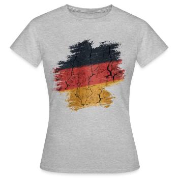 Allemagne Allemagne Allemand GER Almanya Alemania - T-shirt Femme - gris chiné - Devant - AI Model Female 172 dark (172cm)