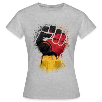 Allemagne Allemagne Allemand GER Almanya Alemania - T-shirt Femme - gris chiné - Devant - AI Model Female 172 dark (172cm)