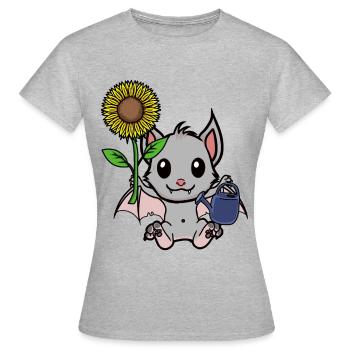 Hobby jardinier Jardinier Chauve-souris de jardin Jardinage Enfants - T-shirt Femme - gris chiné - Devant - AI Model Female 172 dark (172cm)
