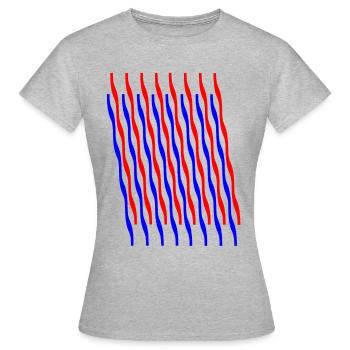 Zigzag 2 - T-shirt Femme - gris chiné - Devant - AI Model Female 172 dark (172cm)