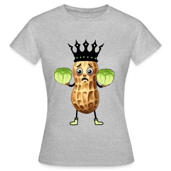 Chou Cacahuète Chou royal Légume Végétarien - T-shirt Femme - gris chiné - Devant - AI Model Female 172 dark (172cm)