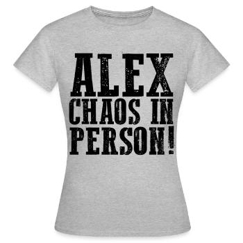 Alexander Alexandra Alexa Alex - Frauen T-Shirt - Grau meliert - Vorne - AI Model Female 172 dark (172cm)