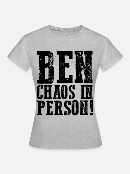 Vorname Ben - Frauen T-Shirt - Grau meliert