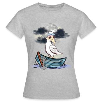Möwe Möwen Naturschutz Umweltverschmutzung - Frauen T-Shirt - Grau meliert - Vorne - AI Model Female 172 dark (172cm)