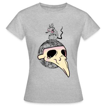 Pest Planet Erde Ratte Umweltverschmutzung - Frauen T-Shirt - Grau meliert - Vorne - AI Model Female 172 dark (172cm)