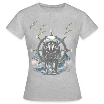Marin marin marin aventure marine - T-shirt Femme - gris chiné - Devant - AI Model Female 172 dark (172cm)