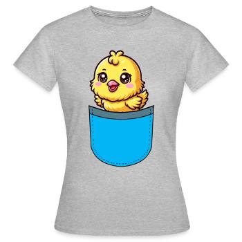 Poulet de Pâques Chicks - T-shirt Femme - gris chiné - Devant - AI Model Female 172 dark (172cm)