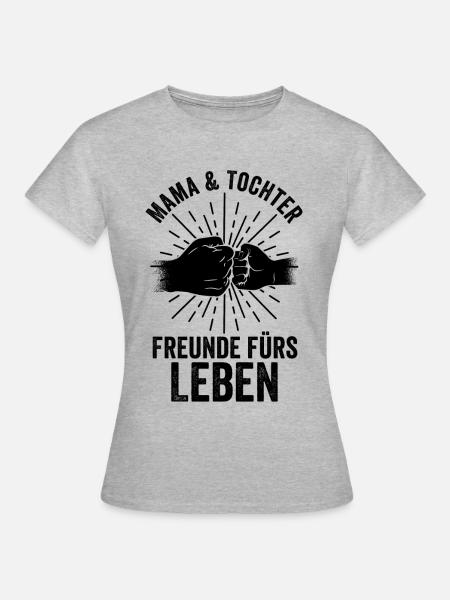 Mutter Mama Und Tochter - Frauen T-Shirt - Grau meliert