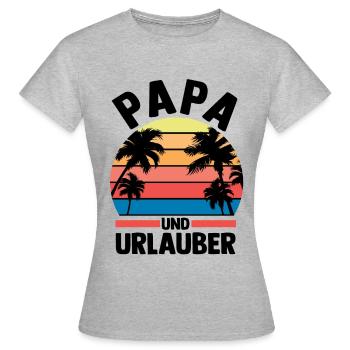 Vacances Vacancier Père Papa - T-shirt Femme - gris chiné - Devant - AI Model Female 172 dark (172cm)