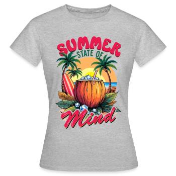 Design PNG File - Frauen T-Shirt - Grau meliert - Vorne - AI Model Female 172 dark (172cm)