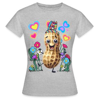 Enfants Cacahuètes Cacahuètes Enfant Bambins Bébé - T-shirt Femme - gris chiné - Devant - AI Model Female 172 dark (172cm)