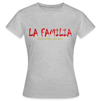 Family family time Lafamilia La familia - Women's T-Shirt - heather grey - Front - AI Model Female 172 dark (172cm)
