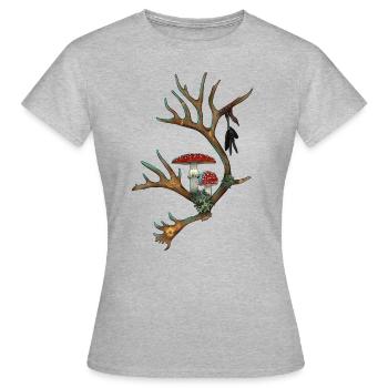Âme chamanique - T-shirt Femme - gris chiné - Devant - AI Model Female 172 dark (172cm)