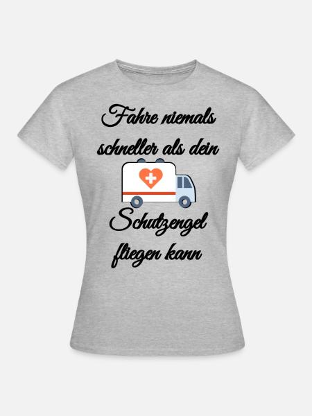 Rettungsdienst Arbeit Rettungssanitäter Sanitäter - Frauen T-Shirt - Grau meliert