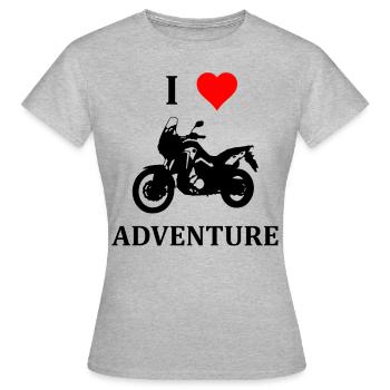 Bike Touring Tourer Motorrad Biker Geschenk - Frauen T-Shirt - Grau meliert - Vorne - AI Model Female 172 dark (172cm)