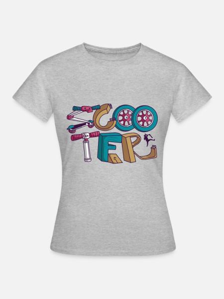 Scooter amusant le meilleur pour les amateurs de scooter - T-shirt Femme - gris chiné