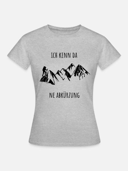 Wandern Abkürzung - Frauen T-Shirt - Grau meliert