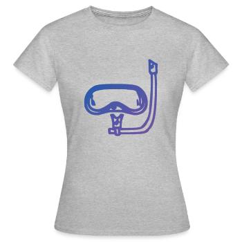 Plongée Plongée Instructeur de plongée Plongée - T-shirt Femme - gris chiné - Devant - AI Model Female 172 dark (172cm)