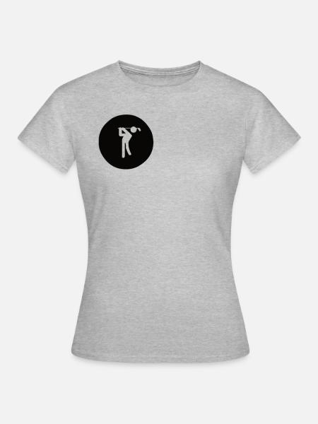 Golfen Golf Golfer Golfball - Frauen T-Shirt - Grau meliert