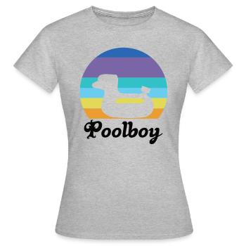 Poolboy Pool Lifeguard Swimming - Women's T-Shirt - heather grey - Front - AI Model Female 172 dark (172cm)