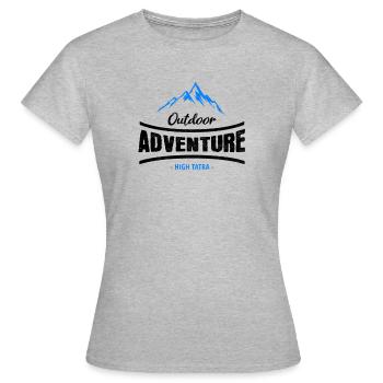 Outdoor Adventure High - T-shirt Femme - gris chiné - Devant - AI Model Female 172 dark (172cm)